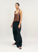 BROWN LEATHER JERSEY