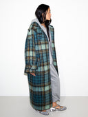 PLAID BLUE COAT