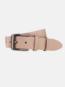 BEIGE LEATHER BELT - Blastout