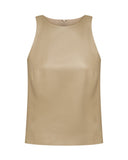 BEIGE LEATHER JERSEY - Blastout