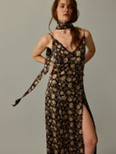 BLACK FLOWER DRESS - Blastout