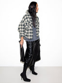 BLACK LEATHER BERMUDA - Blastout