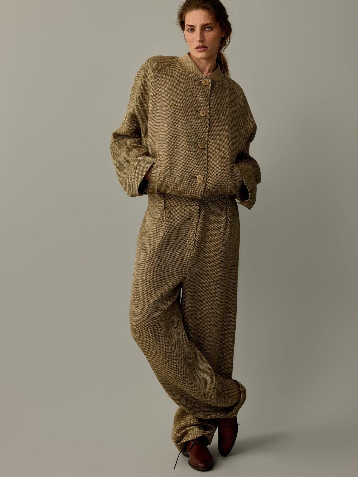 BOMBER KHAKI SILK - Blastout
