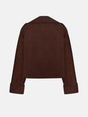 BROWN CROP JACKET - Blastout