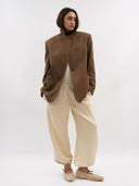 BROWN WOOL JACKET - Blastout