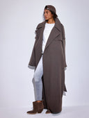 BROWN WOOL TRENCH - Blastout