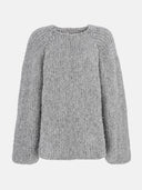 GRAY BOUCLE SWEATER - Blastout