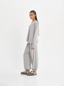 GRAY CASHMERE JUMPER - Blastout