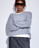GRAY CASHMERE SWEATER - Blastout