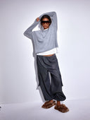 GRAY CASHMERE SWEATER - Blastout