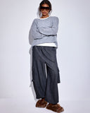 GRAY CASHMERE SWEATER - Blastout