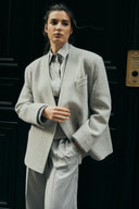 GRAY PADDED SHIRT - Blastout
