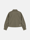 KHAKI COTTON CROP SHIRT - Blastout