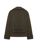 KHAKI PEA COAT - Blastout