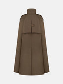 KHAKI WOOL CAPE - Blastout