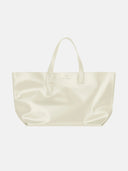 LEATHER WHITE SHOPPER - Blastout