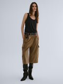 OLIVE BERMUDA PANTS - Blastout