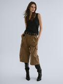 OLIVE BERMUDA PANTS - Blastout