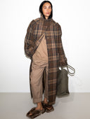 PLAID BROWN COAT - Blastout