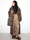 PLAID BROWN COAT - Blastout