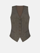 VEST HERRINGBONE OLIVE - Blastout