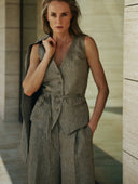 VEST HERRINGBONE OLIVE - Blastout