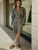 VEST HERRINGBONE OLIVE - Blastout