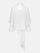 WHITE SILK BLOUSE - Blastout